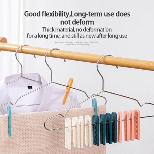 10pcs Random Clothes Photo Paper Clothespin Craft Clips Portable ABS Clamp Multifunctional Air-drying And Wind-proof Fixing Clip