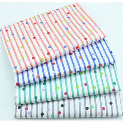 100% Cotton Red Stripe Series Printed Fabric For Quilting Kids Patchwork Cloth DIY Sewing Fat Quarters Material For Baby&Child