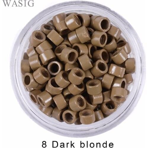 1000pcs 4027 Hair Extension Tools Micro Rings Beads Links With Screws 8# Dark Blonde