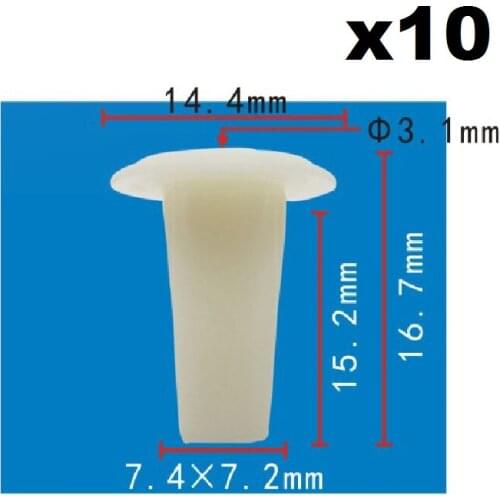 10x For Honda DelSol Center Pillar #4Screw Grommet Clip Nut / Nylon Retainer Clip / fixed nut