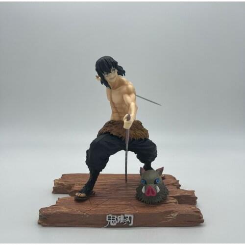 2021 Anime Figurine Model Demon Slayer Kimetsu No Yaiba Hashibira Inosuke Figures PVC Model Toys