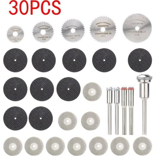30Pcs Circular Saw Blades Diamond Cutting Disk HSS Resin Cutting Wheel For Metal Plastic Wood Ceramic Glass