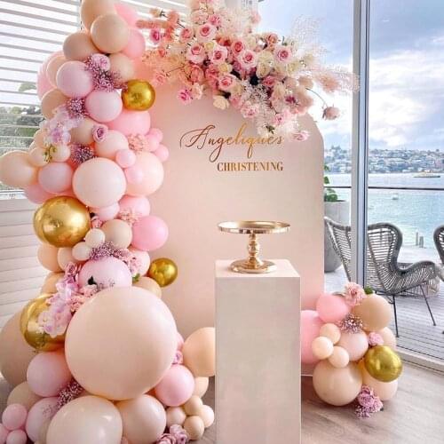 89pc Baby Pink Balloons DIY Arch Garland Kit Chrome Gold Latex Ballon 4D Balls Wedding Birthday Party Decoration Globos Supplies