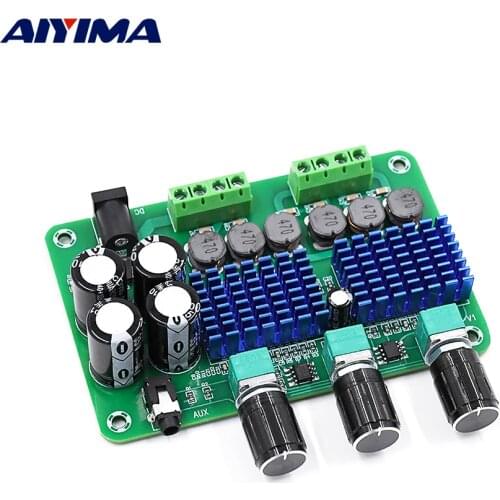 AIYIMA 2.1 Amplificador Audio TDA3116D2 Digital Power Amplifier 50Wx2+100W Subwoofer Sound Speaker Amplifier With Tone Control