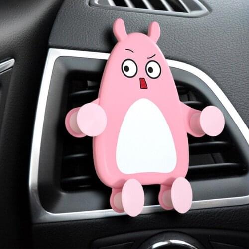 Bear Shaped Car Phone Holder Silicone Triangles Design Stable Bracket Car Air Vent Mount Stand Mini Car Phone Holder NK-Shopping