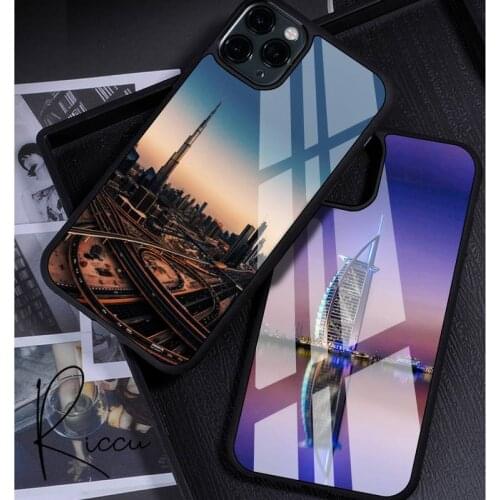 Dubai City Architectural landscape Phone Case Rubber for iPhone 12 11 Pro Max XS 8 7 6 6S Plus X 5S SE 2020 XR 12 Mini case