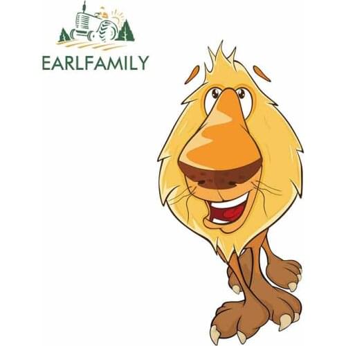 EARLFAMILY 13cm x 6.6cm for Cute Lion Car Stickers and Decals DIY Waterproof Hip Hop Graffiti Sticker JDM Occlusion Scratch