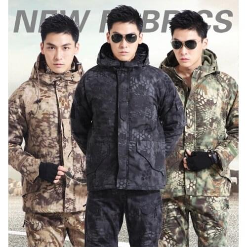 Fleece Free shipping,army charge garments Brand multi function jacket.Tactical camouflage winter warm jackets,army clothing