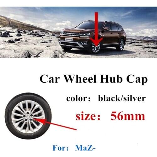 20pcs Black Silver Wheel Hub Cap For Mazda 6 3 Axela CX-3 CX-4 CX5 MX-5 Car Emblem Wheel Center Cap 56mm 57mm Wheel Cover
