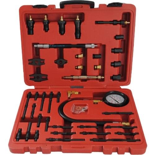 Diesel Engine Compression Cylinder Pressure Tester Gauge Kit Fuel Injection Pump Tester 0~600 psi /40 Bar Fuel Pressure