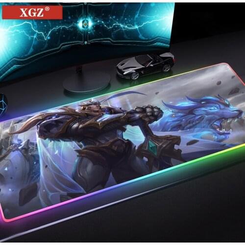 XGZ LED Fixture RGB Mouse Pad, Colorful Desktop Keyboard Cover, Waterproof Mouse Pad, Multi-size World Computer Game Player Cs