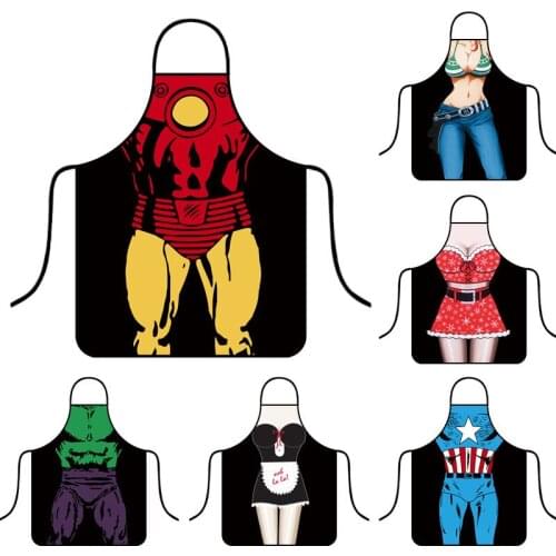 Disney Captain America Kitchen Apron Child Adult Fashion Funny Novelty Cotton Super Hero Man Aprons Dinner Party Cooking Apron