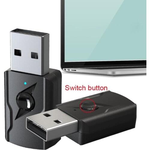 M135 4-in-1 Bluetooth 5.0 Adapter USB Wireless Transmitter Receiver Mini Stereo Bluetooth AUX RCA for Car TV PC Windows 10/8/7