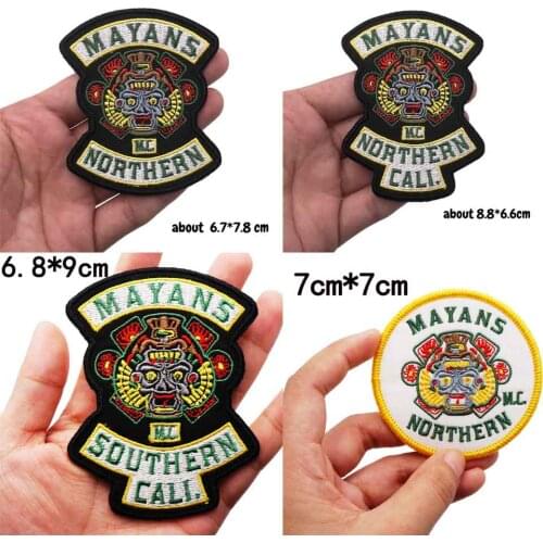 Son of anarchy Embroidered punk biker Patches Clothes Stickers Apparel Accessories Badge