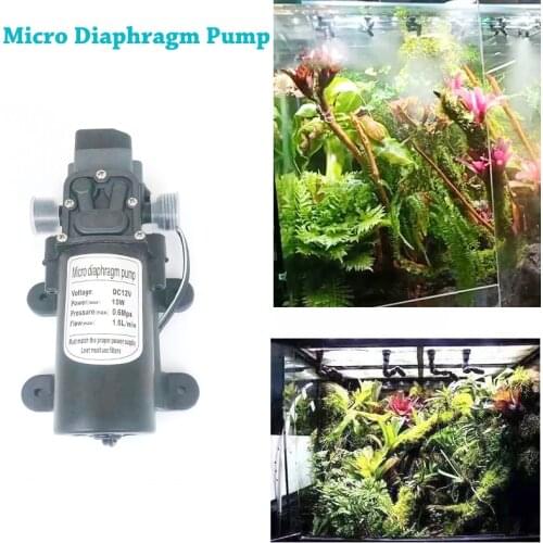 HEMAN Diaphragm Pump Misting Spray System Nebulizer for Plant Greenhouse Fish Tank Garden Irrigation Terrarium Spraying Device