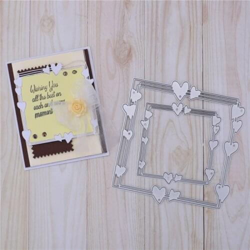 InLoveArts Heart Frame Metal Cutting Dies Scrapbooking for Making Cards Decorative Embossing DIY Crafts Stencils Background Dies