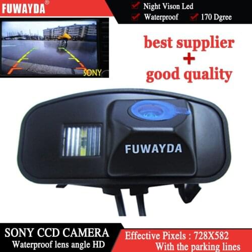 FUWAYDA Car Reverse Rear View Backup Parking Kit +Guide Line Color for SONY CAMERA for Honda CRV CR-V Odyssey Fit Jazz Elysion