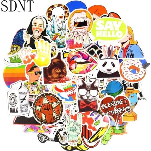 100 PCS Graffiti Cool Stickers Punk Funny Anime Waterproof Stickers for DIY Laptop Guitar Suitcase Fridge Bicycle Skateboard Car