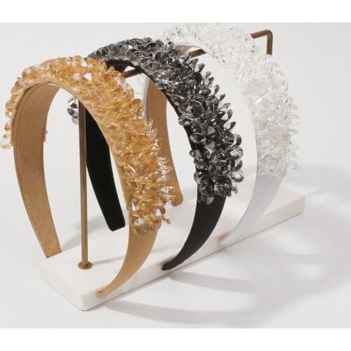 New Exquisite Rhinestone Headband For Women Crystal Luxury Handmade Hairband Baroque Party Gifts Female Hair Jewelry Accessories