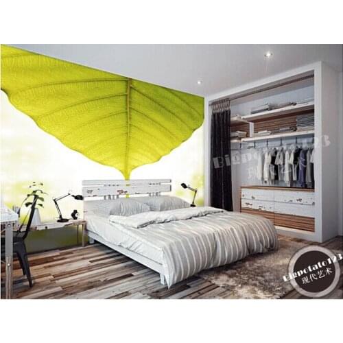 Customized photo wallpaper, leaves the tip feature large murals for living room bedroom TV wall vinyl Papel de Parede