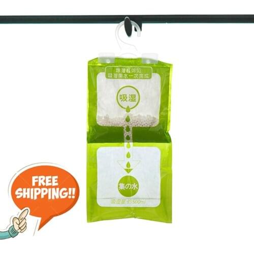 Wholesale New Hanging Drying Clothes Dehumidify Parts Home Wardrobe Dehumidifier Dry Bag Desiccant Dehumidifier Useful