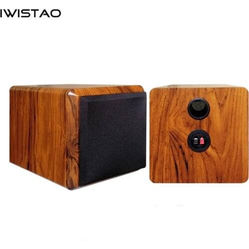 IWISTAO Full Range Speaker Empty Cabinet for 4 inches Passive Speaker Enclosure Wood 15mm High Density MDF Board Volume 4.8L DIY
