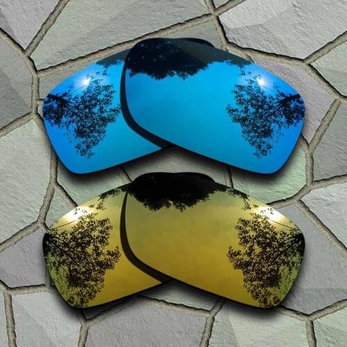 Sky Blue&Yellow Golden Sunglasses Polarized Replacement Lenses for Oakley Crankcase