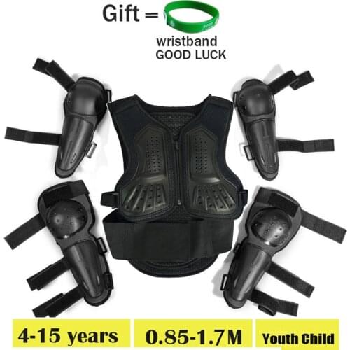 Universal Model Youth Children Motocross BMX MTB DH Full Body Protector Vest armor Riding Cycling Skating Elbow Knee armor Suits