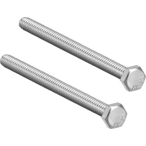 Uxcell 2pcs/lot M8 x 130mm M8 x150mm Thread 304 Stainless Steel Hex Head Screw Bolts Fastener Fixing Component Industrial New