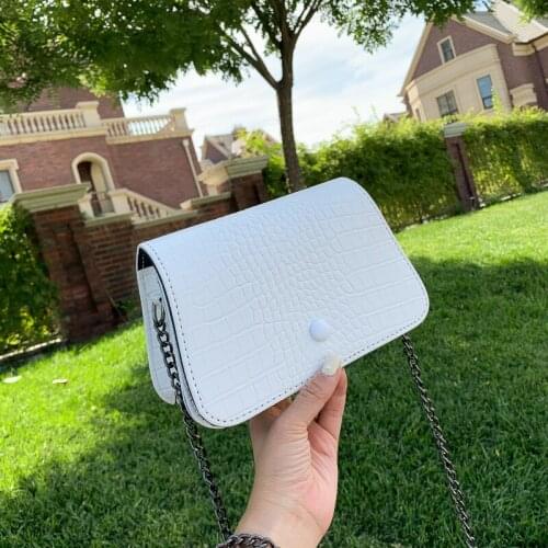 Bags for women 2020 designer vintage luxury brand boho mini purses beach summer white Crocodile leather shoulder messenger bag