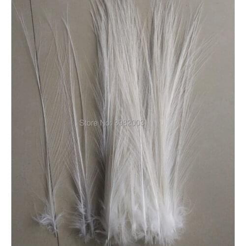 Wholesale high quality 10pcs rare pure white egret feather silk 15-20 cm/6-8 inch collected decorative accessories
