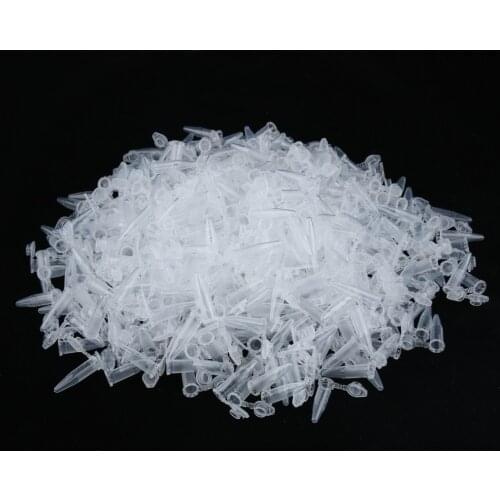 1000 Pieces 0.5ml Clear PP Plastic Graduated Centrifuge Test Tubes & Snap Cap Lab Vial Specimen Storage Container