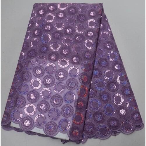 15colors (5yards/pc) high quality lilac purple African organza lace fabric with shining sequins light lace for party dress OP114
