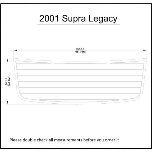 2001 Supra Legacy Swim Platform Pad 1/4" 6mm EVA Teak Decking Floor