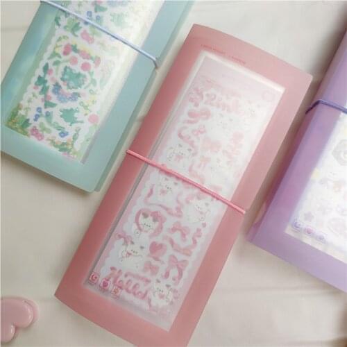 30Slots Sticker Storage Volumes Filing Products Insert Stickers Spiral Booklet Folder Idol Card Decorative Stickers Storage Book