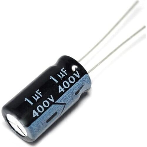 50PCS/LOT Electrolytic Capacitor 400V/1uF 400V 1UF 6*13