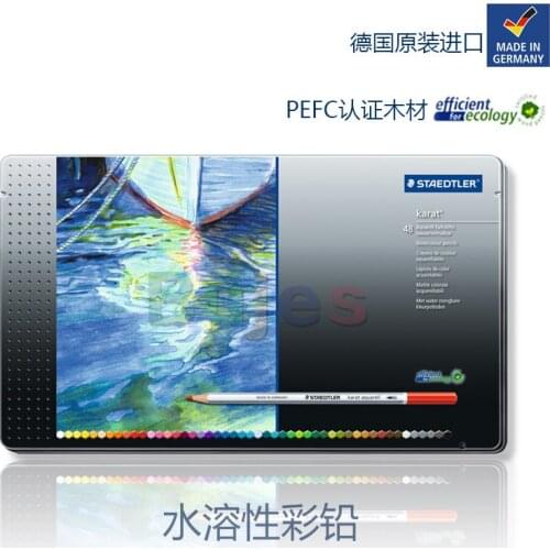 STAEDTLER 125 karat aquarell watercolour pencils,12/24/36/48/60 colors ,Excellent light resistance and good water solubility