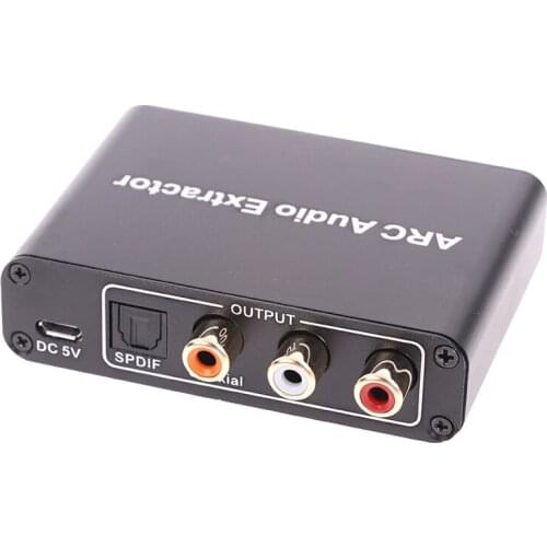 ARC Audio Adapter HDMI Audio Extractor Digital To Analog Audio Converter 192KHz Aluminum DAC SPDIF Coaxial RCA 3.5mm Jack Output