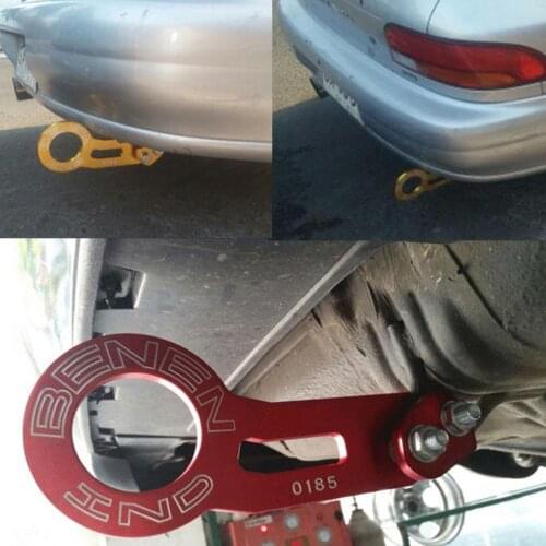 Car Modified Personality Trailer Hook Aluminum Alloy Hook Rear Towing Hook Ring Rear Tail Racing Towing Trailer Bumper Y9U8