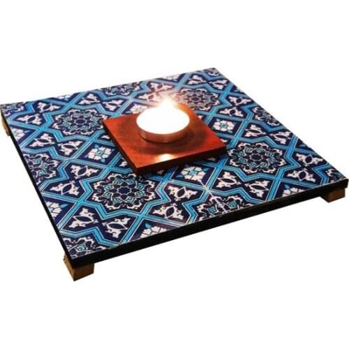 Wooden Decorative Table Mumluğu candle and candlestick свеча и подсвечник vela y candelero