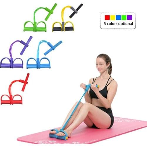 Fitness Gum 4 Tube Resistance Bands Latex Pedal Exerciser Sit-up Pull Rope Expander Elastic Bands Yoga equipment Pilates Workout