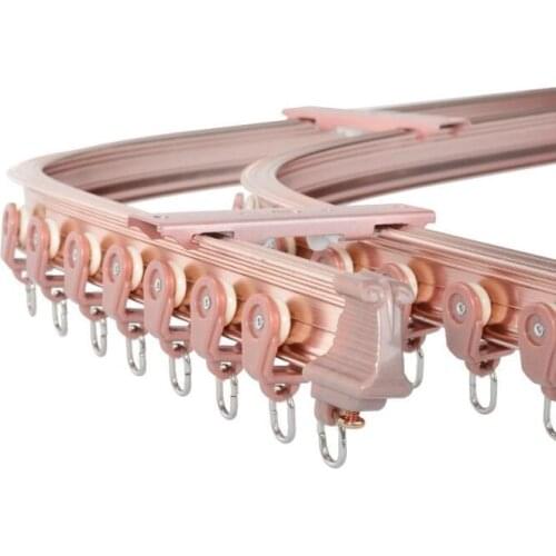 High Quality Heavy Duty Bay Window flexible Curved Curtain Tracks Bendable Rod Rail Track Customizable for bay/ balcony Window