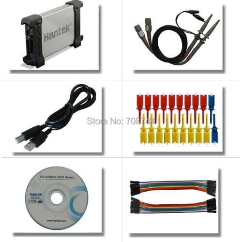 Hantek 6022BL PC USB Oscilloscope Analog Virtual Oscilloscope 16 Channel Logic Analyzer Bandwidth 20M 48MS/s