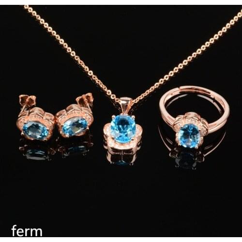 KJJEAXCMY exquisite jewelry 925 pure silver inlaid natural torpid stone jewelry pendant Pendant Earrings 3 sets