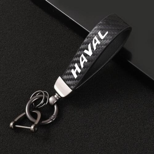 Leather Car KeyChain 360 Degree Rotating Horseshoe Key Rings for For Great Wall Haval/Hover H1 H2 H6 H7 H4 H9 F5 F7 F9 H2S