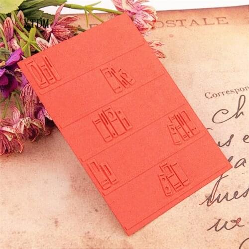 HOT plastic clock template Lipstick set craft card making paper card album wedding decoration clip Embossing folders