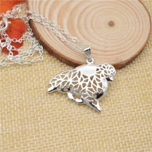 LPHZQH Fashion Cute Necklace Pet Boho Chic Pomeranian Dog Choker Necklace Pendant Women Necklace Jewelry Christmas Gift Punk