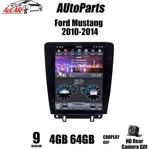 Kukuz 12.1" Android 9 Vertical Tesla Style Multimedia Player For Ford Mustang 2010-14 Car Radio Car Video GPS Navigation Stereo