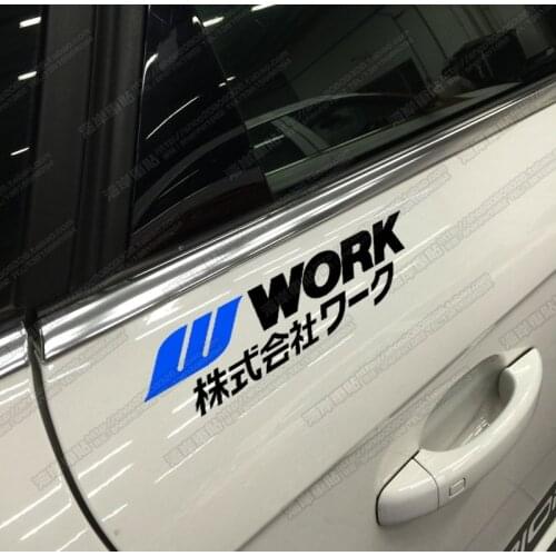 For 2Pcs Car Gulf Coast Hub WORK Front Bumper Sticker Logo Stickers Modified Surround Japan Co., Ltd