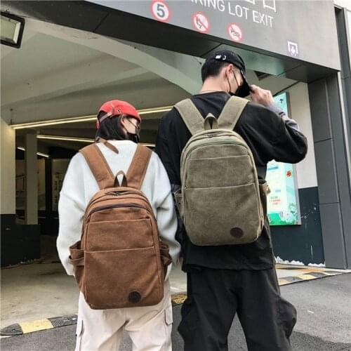 New Mens Shoulder Bags Solid Colors Leisure Rucksacks Trend Travel Computer Bags Female Couples Backpacks